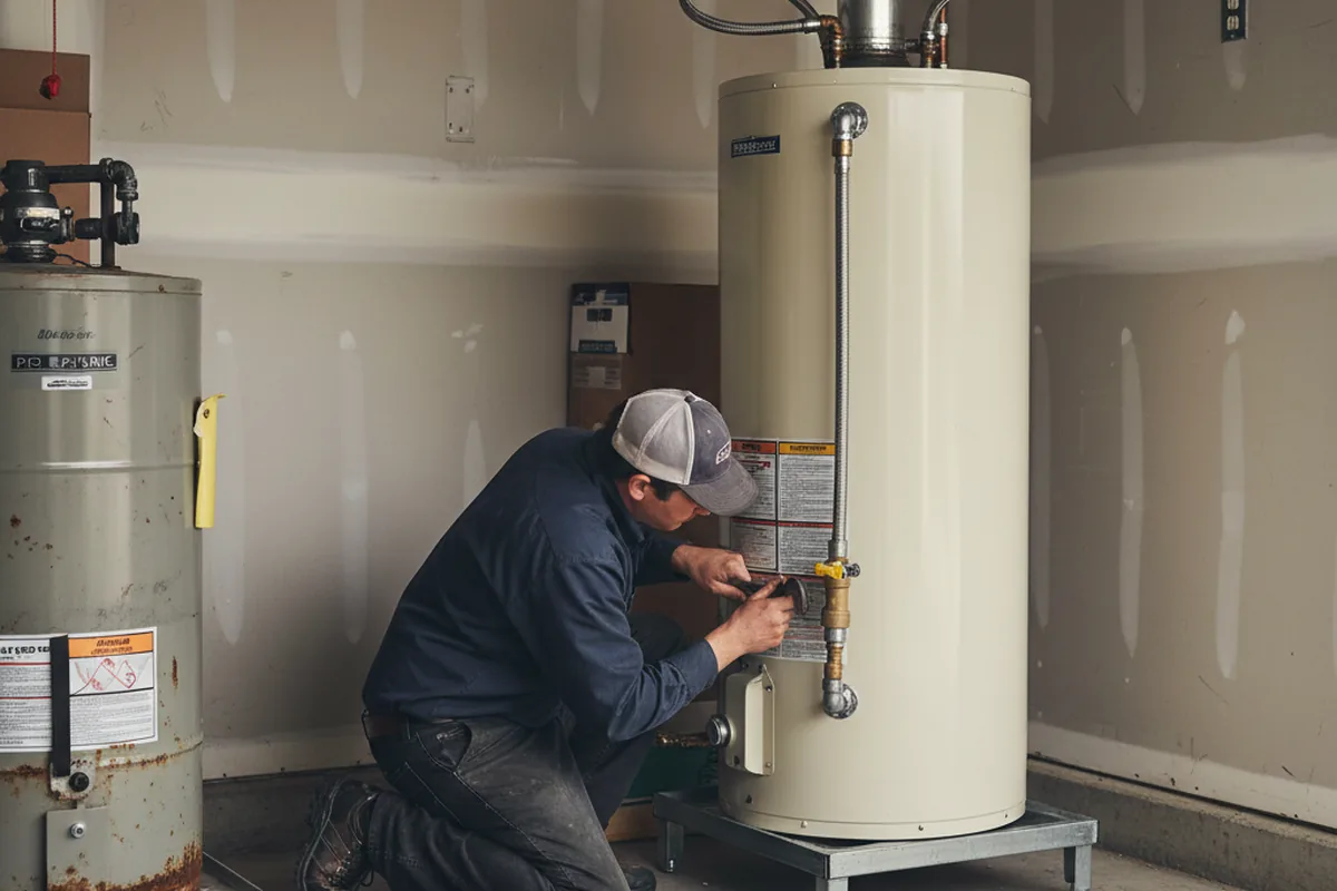 Water heater and shutoff valve replacement in Daisy